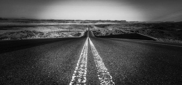 Surface level of road along landscape