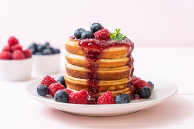 Close-up of cake on table