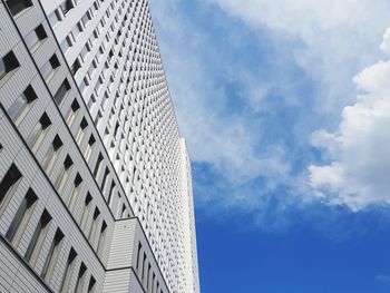 Low angle view of modern building against sky