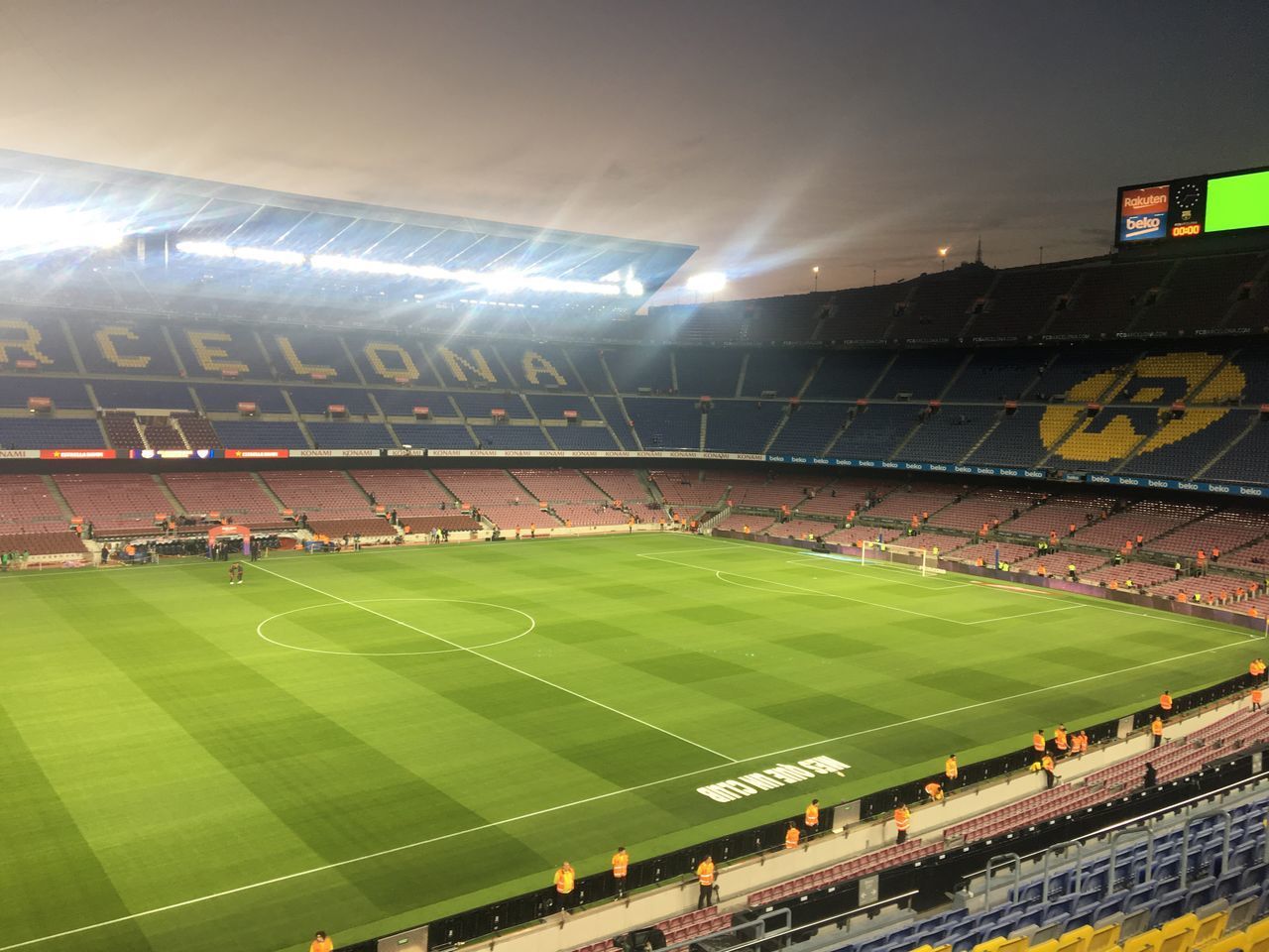 HIGH ANGLE VIEW OF SOCCER STADIUM