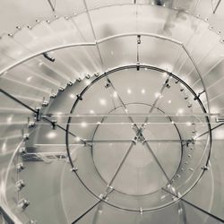 Low angle view of illuminated chandelier