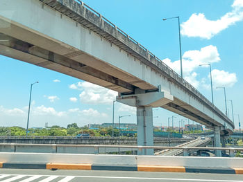 Low angle view of bridge against sky