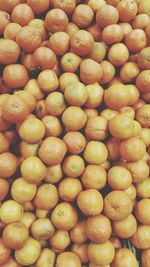 Full frame shot of oranges for sale at market