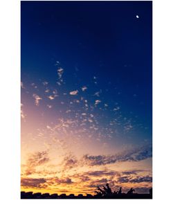 Low angle view of sky during sunset