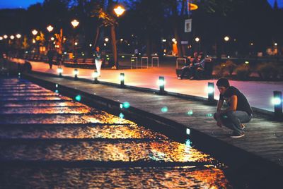 City street at night