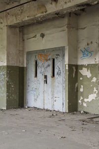 Interior of abandoned building