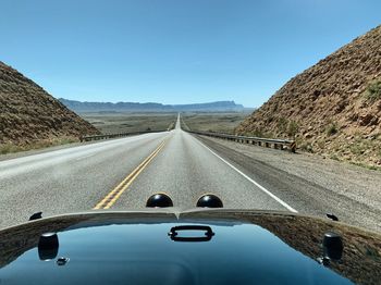 Beautiful view of road from car against sky