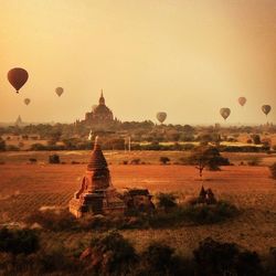 Scenic view of landscape at sunset