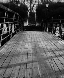 Staircase amidst trees