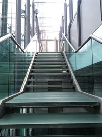 Low angle view of staircase in modern building