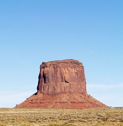 Low angle view of rock formation