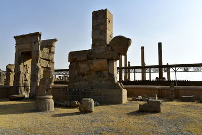 Persepolis, achaemenid empire, shiraz, fars, iran, the hundred column hall the treasury persepolis