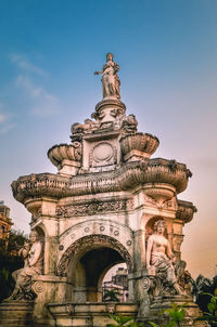 Low angle view of statue of a building
