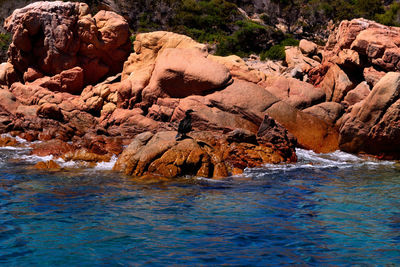 Rock formations in sea