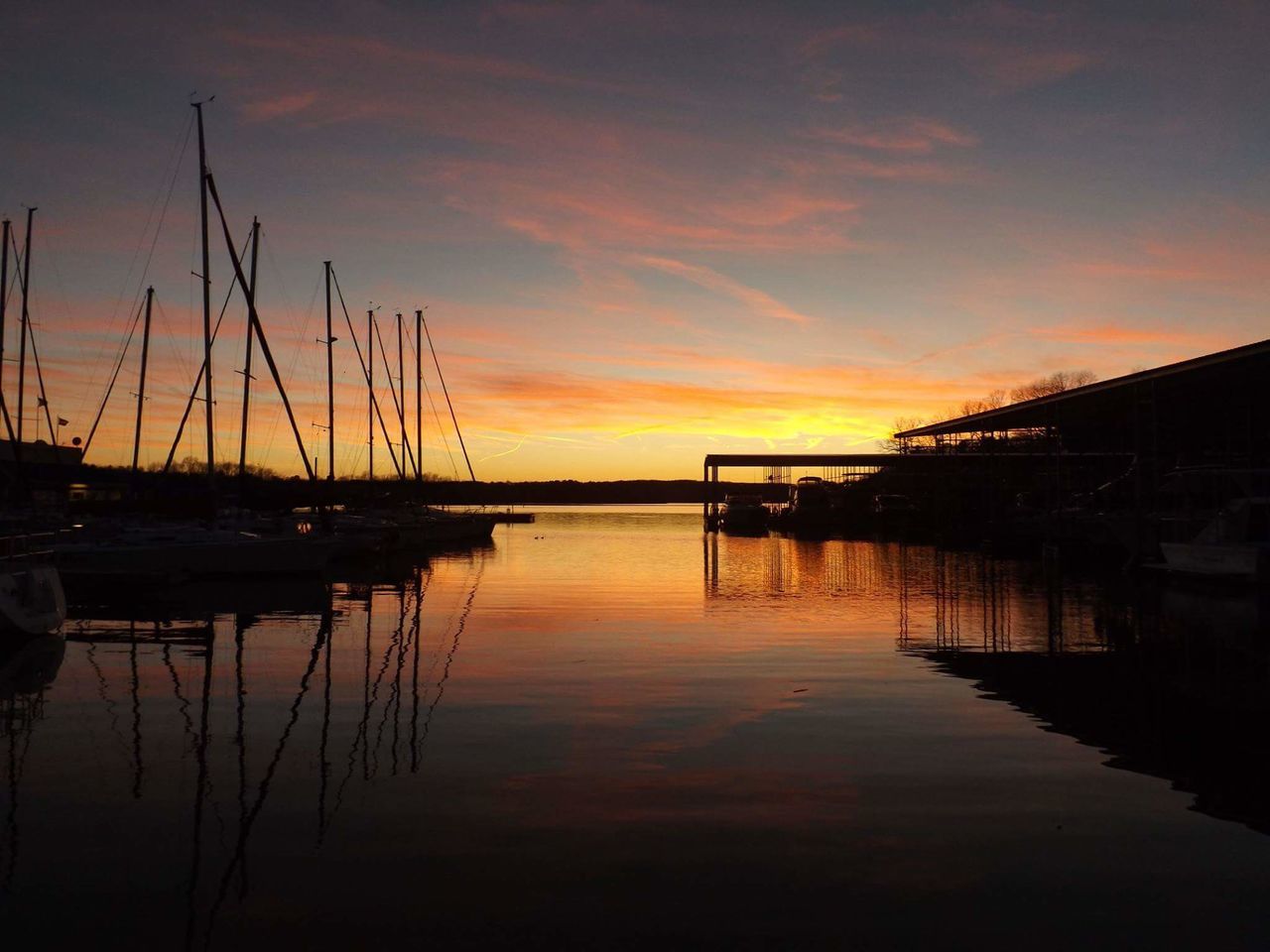 reflection, water, sunset, sky, tranquility, beauty in nature, nature, scenics, no people, outdoors, cloud - sky, tranquil scene, waterfront, idyllic, tree, architecture, day