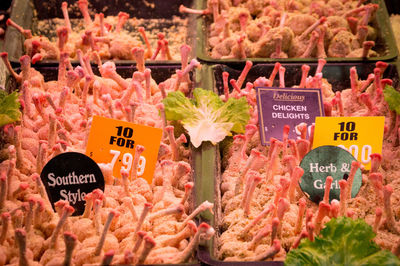 Close-up of market stall for sale