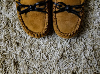 Close-up high angle view of shoes