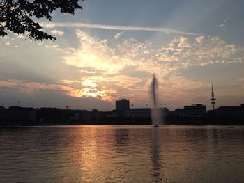 River at sunset