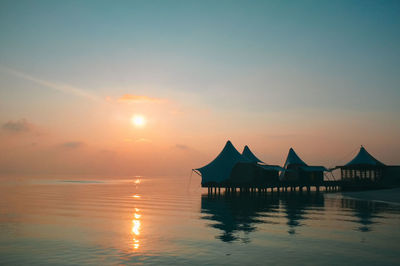 Sunset over calm sea