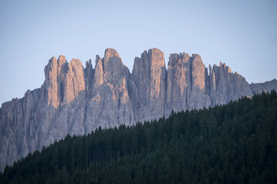 Scenic view of mountains against clear sky