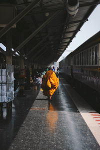 View of railroad station platform
