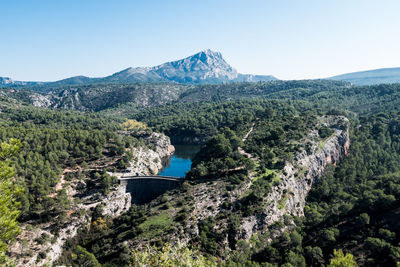 Scenic view of mountain against sky