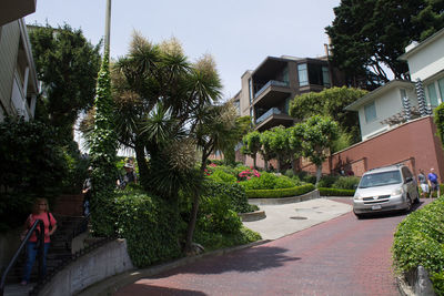 Road along buildings