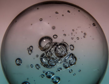 Close-up of bubbles in water