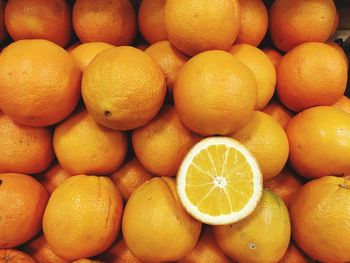 Full frame shot of oranges