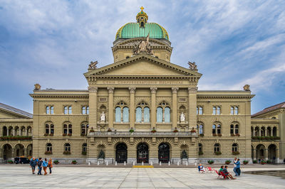 Low angle view of historical building