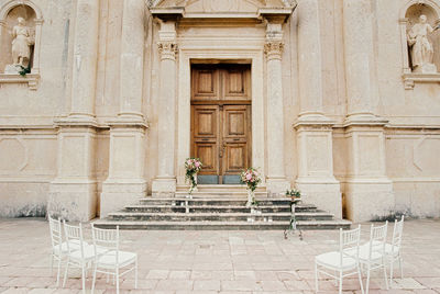 Entrance of church