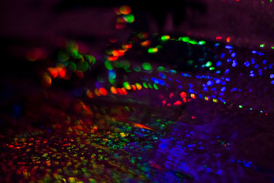 Defocused image of illuminated lights