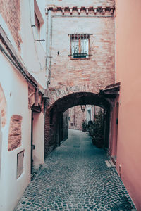 View of the beautiful medieval village of grottammare alta italy