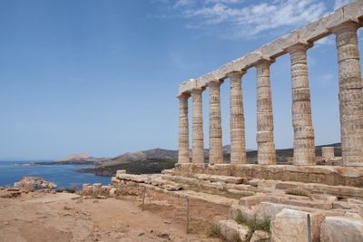 Old ruins of temple against sky