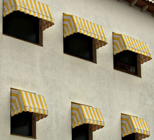 Low angle view of building windows