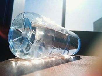 Close-up of glass on table
