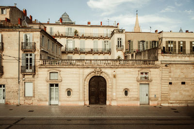 Low angle view of historic building