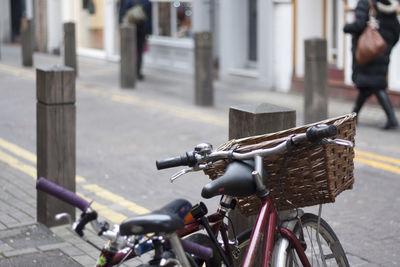 Bicycle on street in city