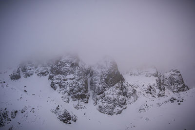 Snow covered mountain against sky