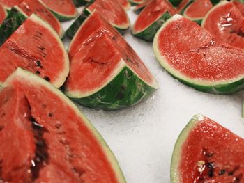 Close-up of chopped fruits in plate