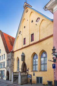 Low angle view of building against sky