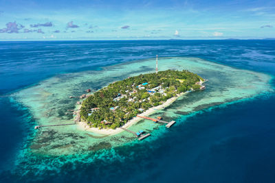 High angle view of island