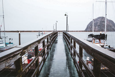 Panoramic view of sea against sky during winter