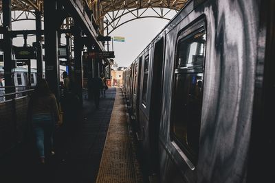 Train at railroad station