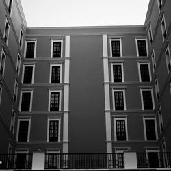 Low angle view of building against clear sky