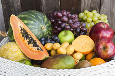 Fruits in container