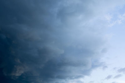 Low angle view of storm clouds in sky