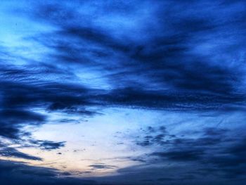 Low angle view of cloudy sky