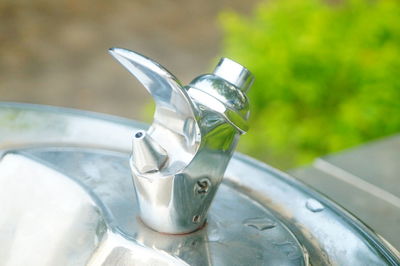 Close-up of water in glass container