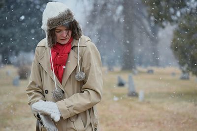 Young woman in winter season